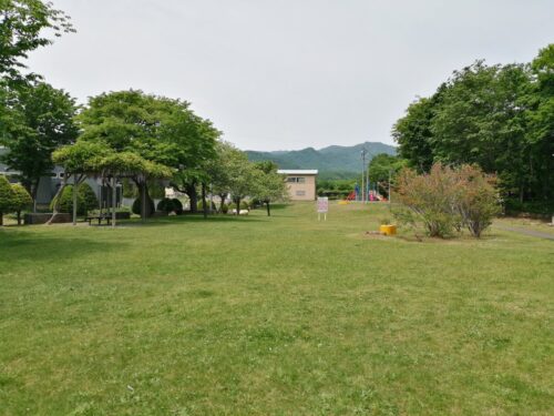 十五島公園の広大な芝生広場