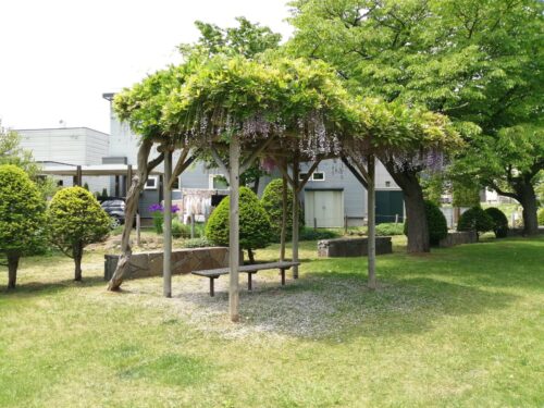 十五島公園の藤棚・休憩所