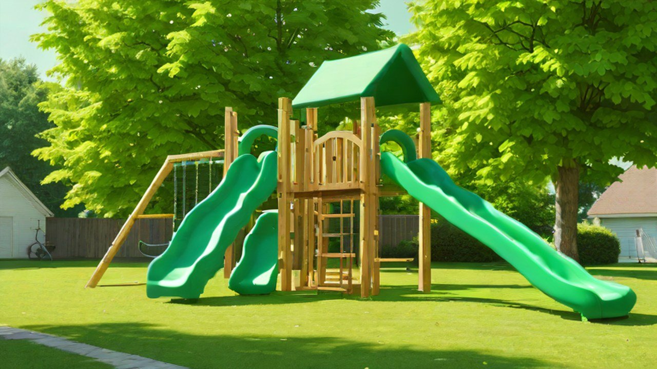 コンビネーション遊具のある公園