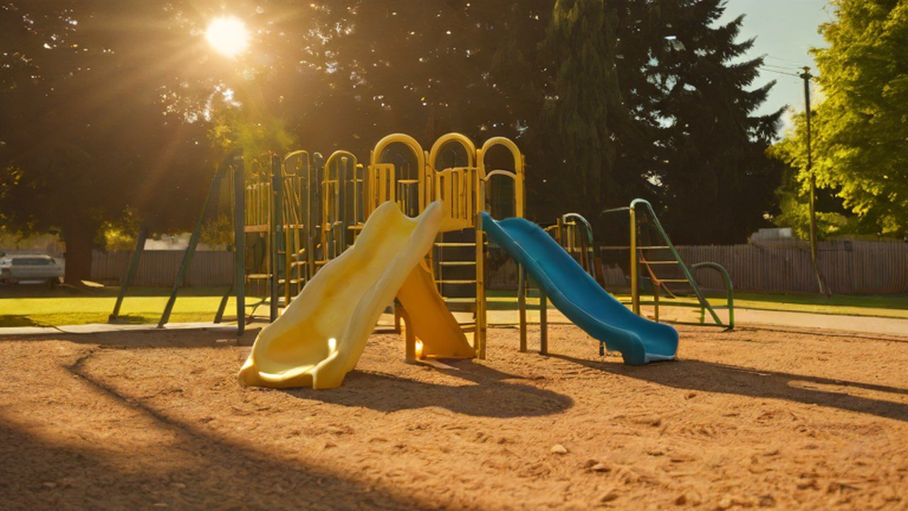 コンビネーション遊具のある公園