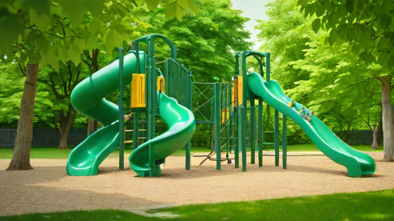コンビネーション遊具のある公園