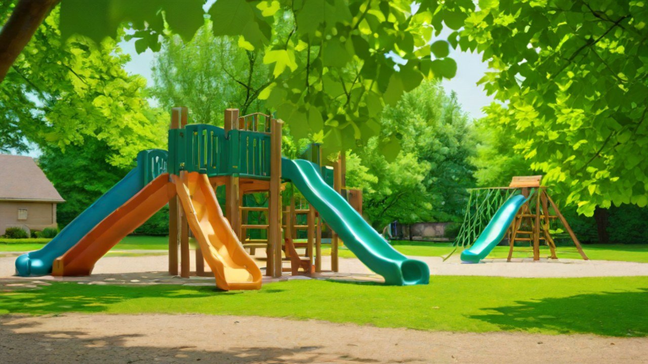 コンビネーション遊具のある公園