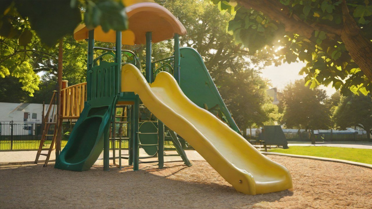コンビネーション遊具のある公園