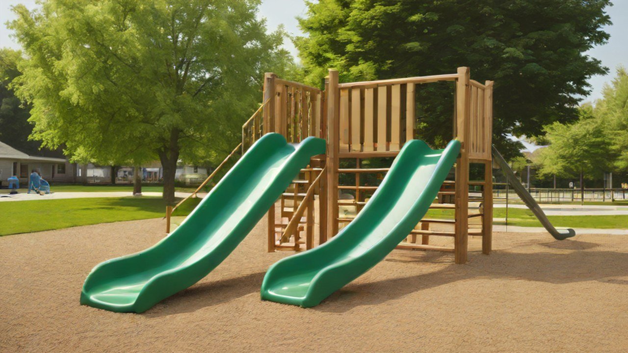 コンビネーション遊具のある公園