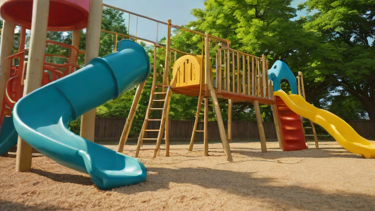 コンビネーション遊具のある公園