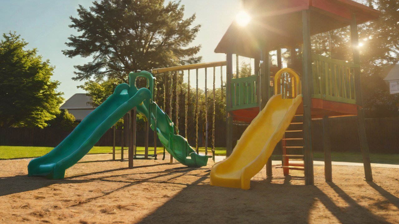 コンビネーション遊具のある公園