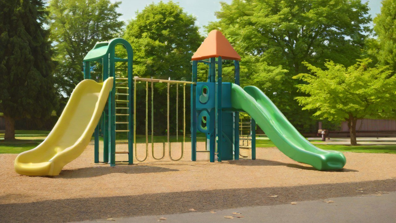 コンビネーション遊具のある公園