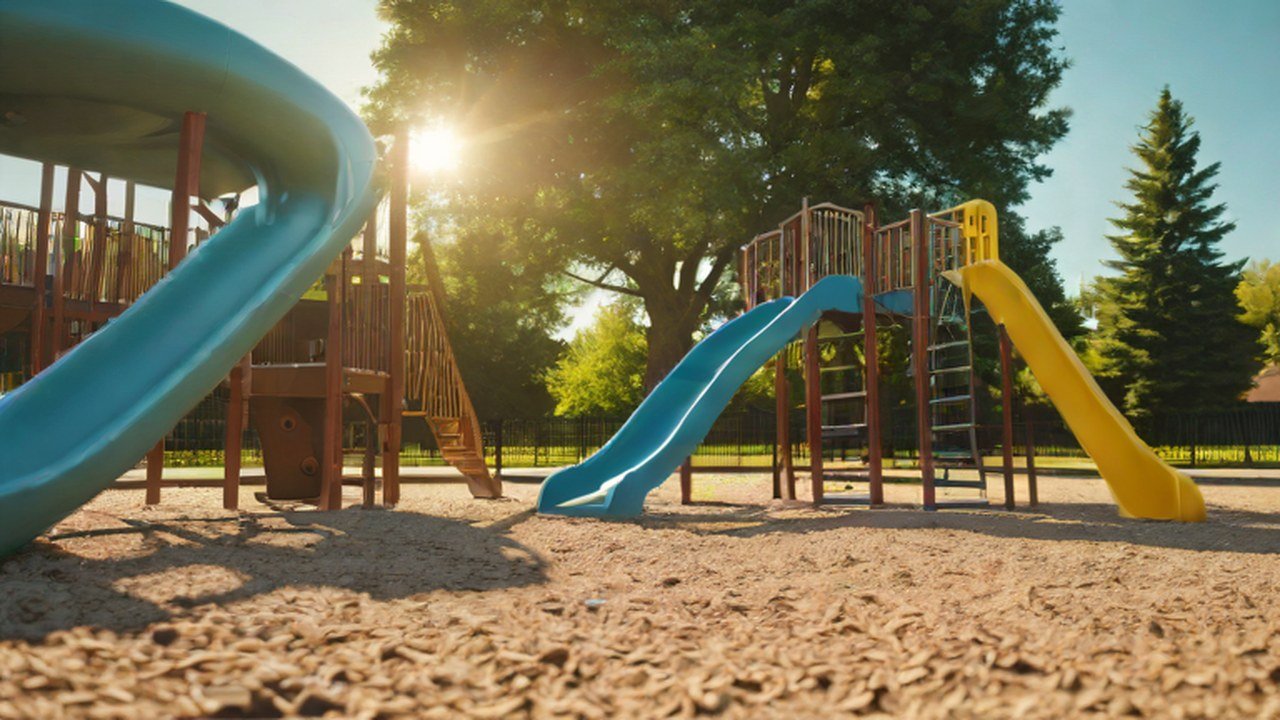 コンビネーション遊具のある公園