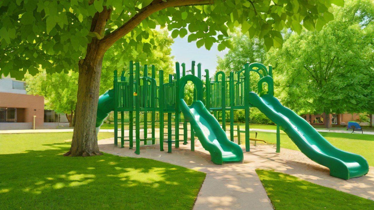コンビネーション遊具のある公園