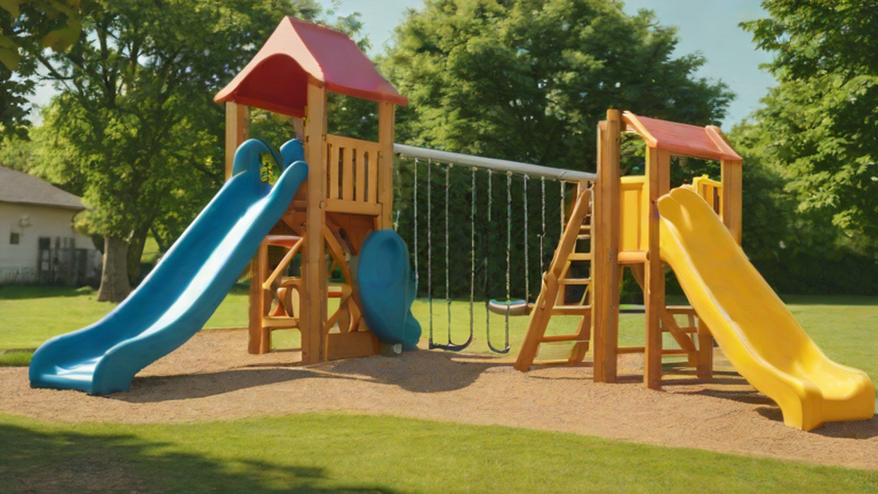コンビネーション遊具のある公園