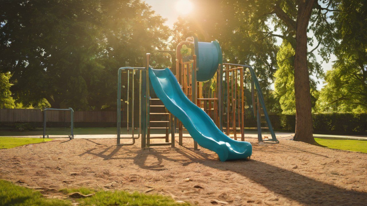 コンビネーション遊具のある公園