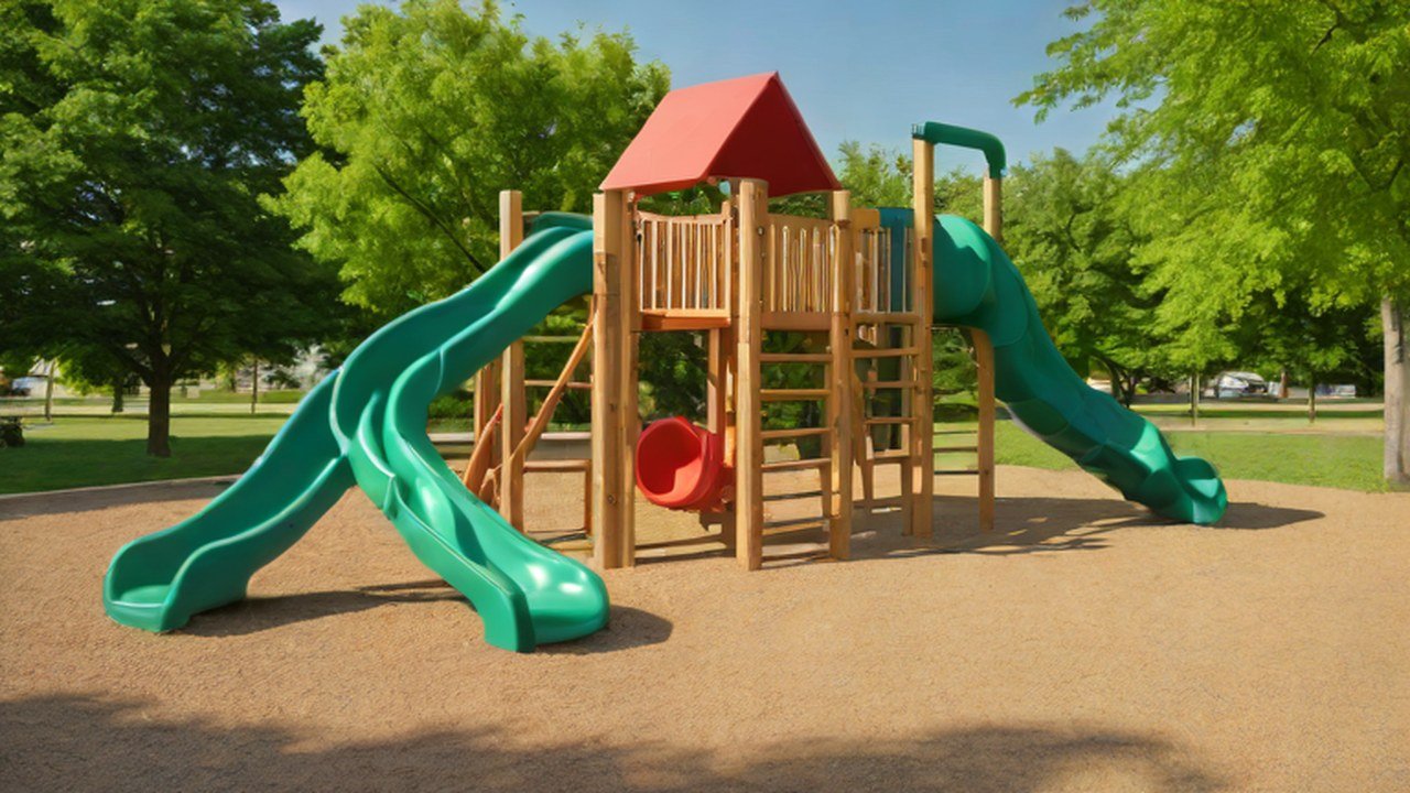 コンビネーション遊具のある公園