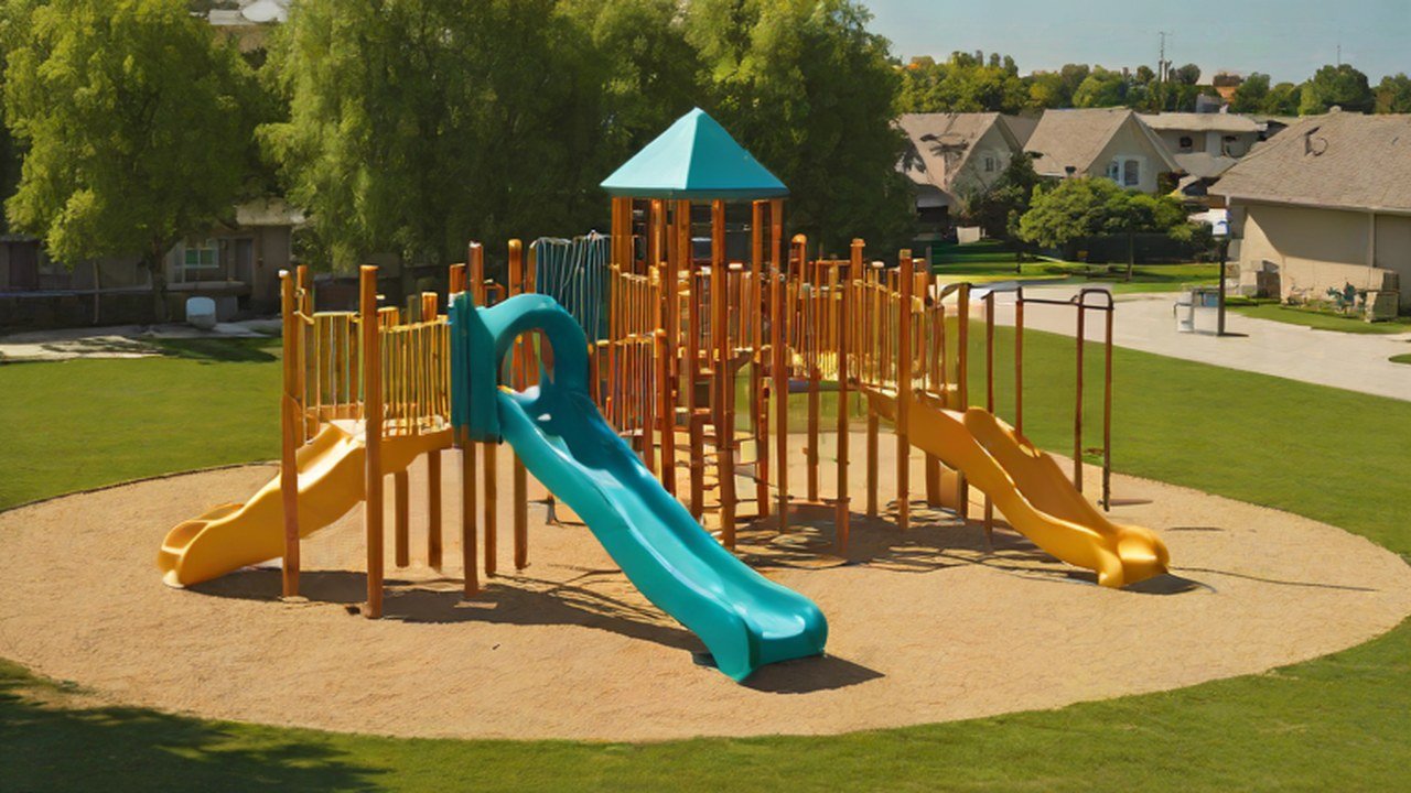 コンビネーション遊具のある公園