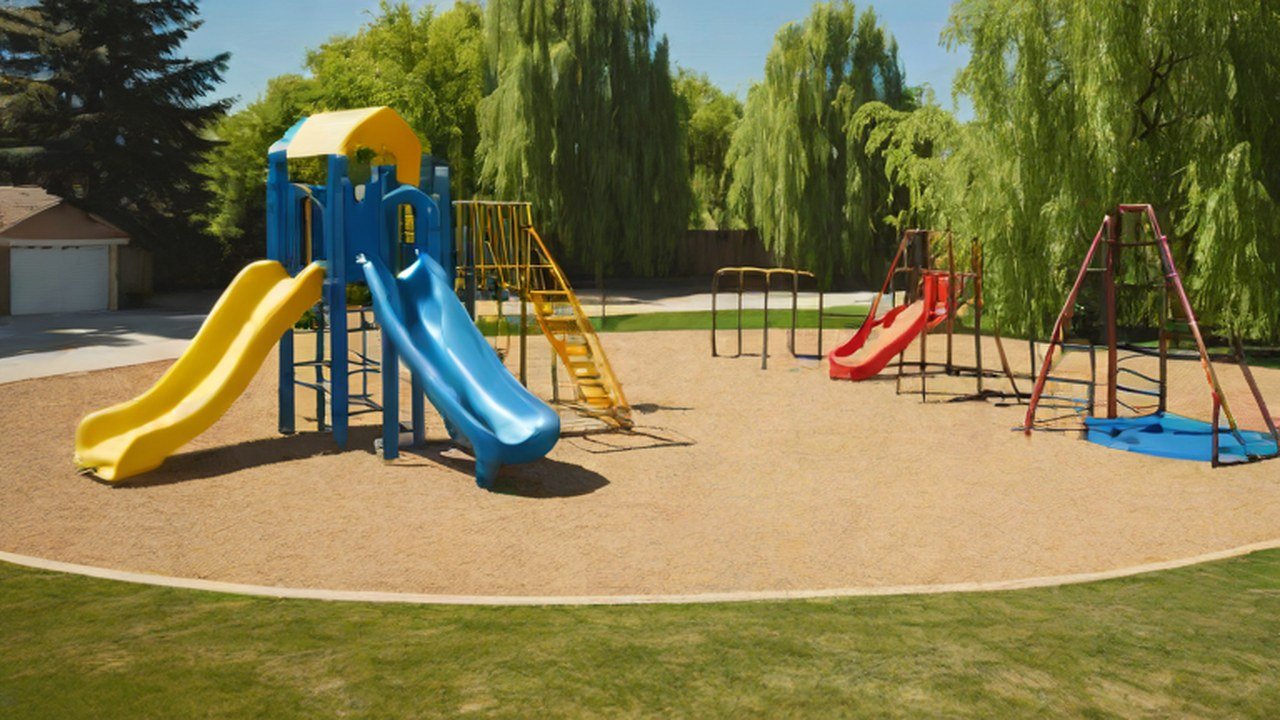 コンビネーション遊具のある公園