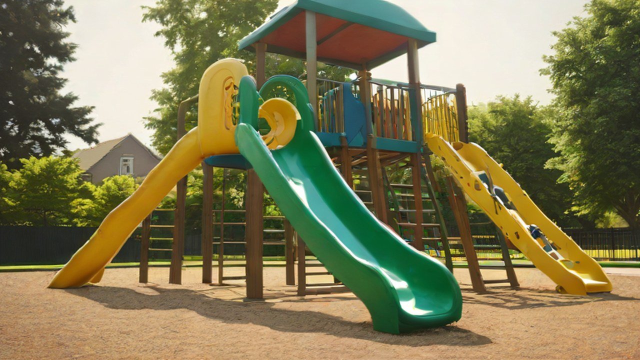 コンビネーション遊具のある公園