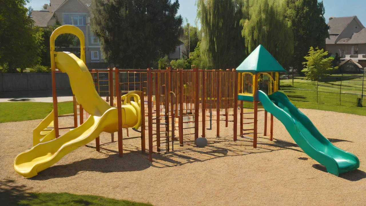 コンビネーション遊具のある公園