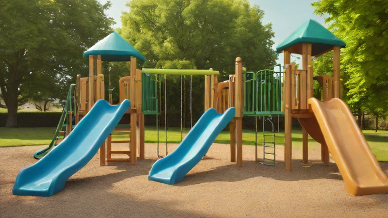 コンビネーション遊具のある公園