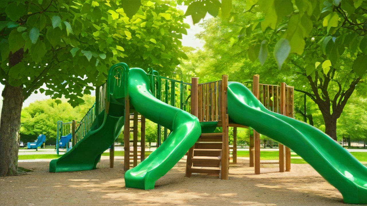 コンビネーション遊具のある公園