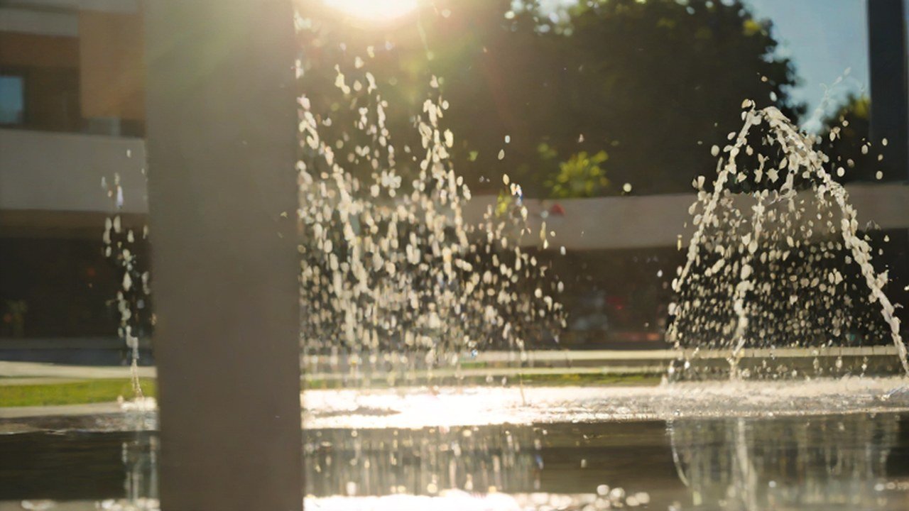 公園の噴水広場