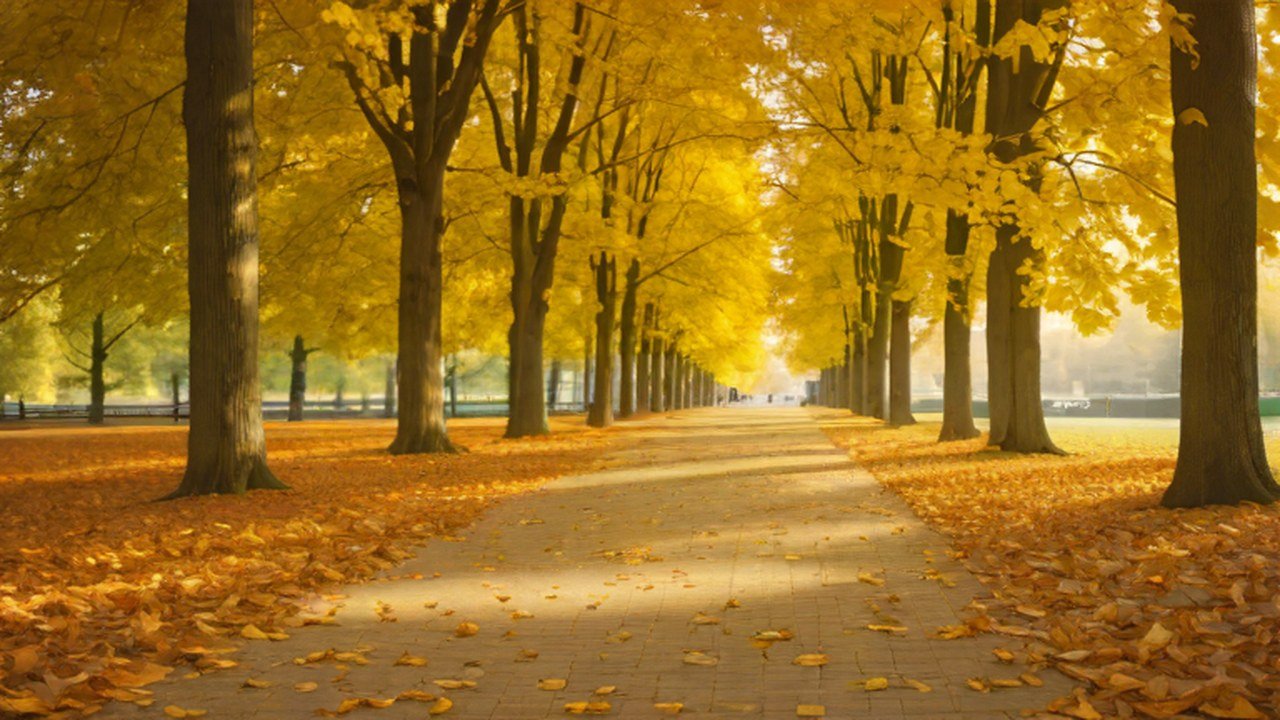 紅葉の並木道